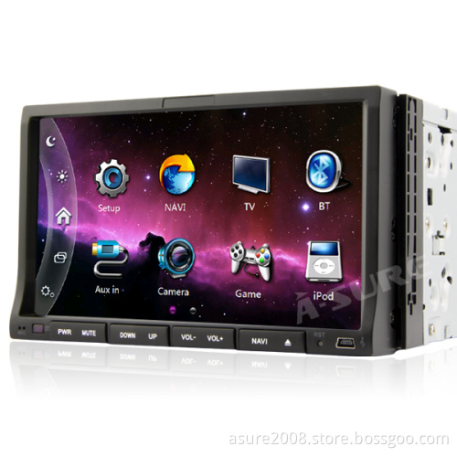 7" Double 2 DIN in Dash Car DVD Player Stereo GPS Sat Navi Bluetooth MP3